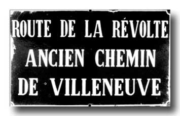 Panneau indicateur non officiel plant par les ouvriers aprs les grves sanglantes de 1908.